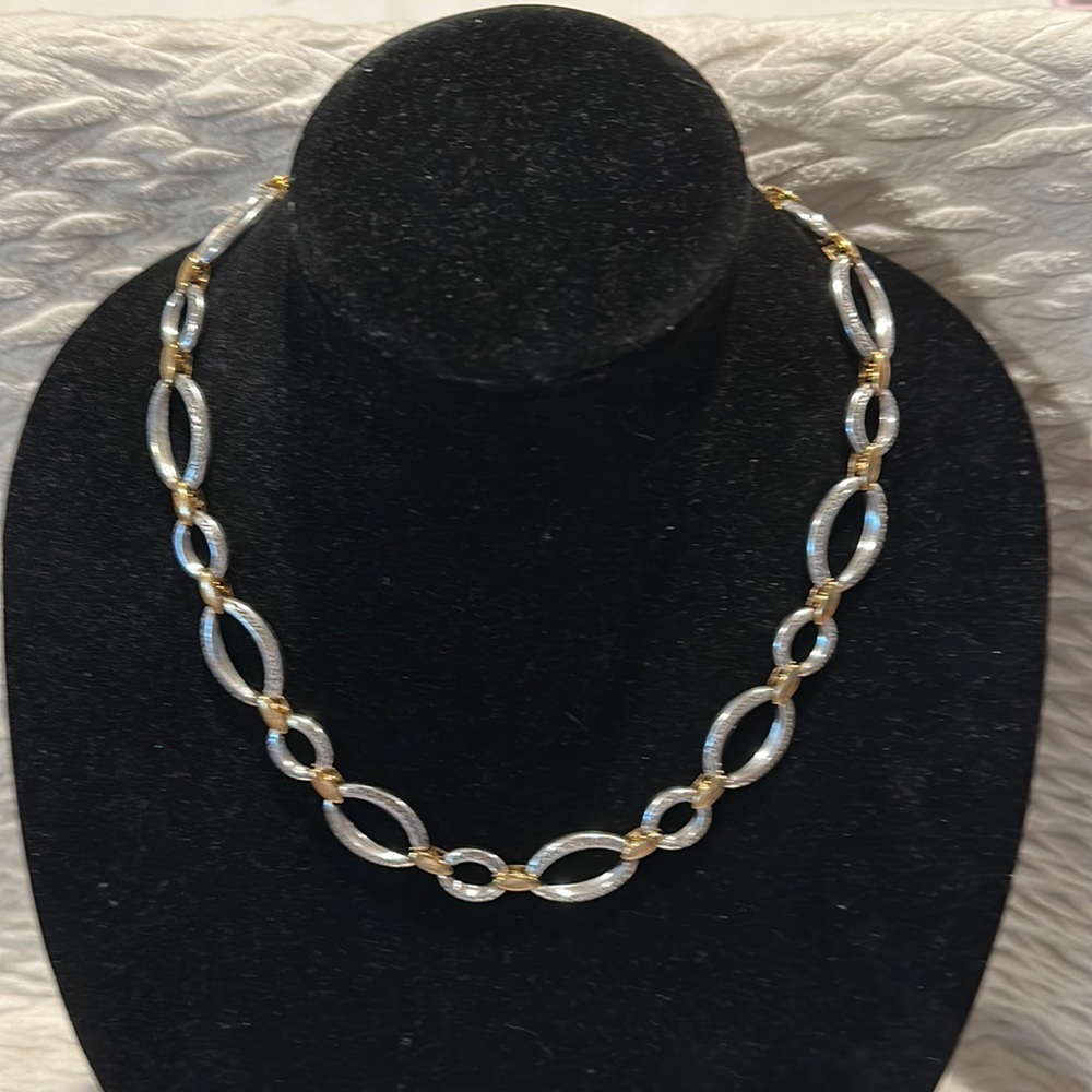Brighton "ALTA" Gold & Silver Plated Scroll Design Necklace!
